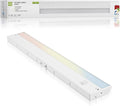 ASD 24 Inch LED Under Cabinet Lighting Plug in or Hardwired, High/Low/Off Switch, 12W 120V 3 CCT 2700K/3000K/4000K CRI90+, Triac Dimmable Linkable Under Counter Lights for Kitchen, ETL Listed, White