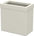 Gatco Modern Rectangle Wastebasket, Matte Pearl - Stainless Steel Trash Can with Removable Lid, Leakproof, 3 Gallon Capacity for Bathroom, Bedroom, Kitchen, or Office