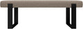 VANT Upholstered Bed Bench - Faux Merino Wool Brown - Matte Black - Contemporary Modern, Bedroom Bench Seat, Hallway, or Entryway
