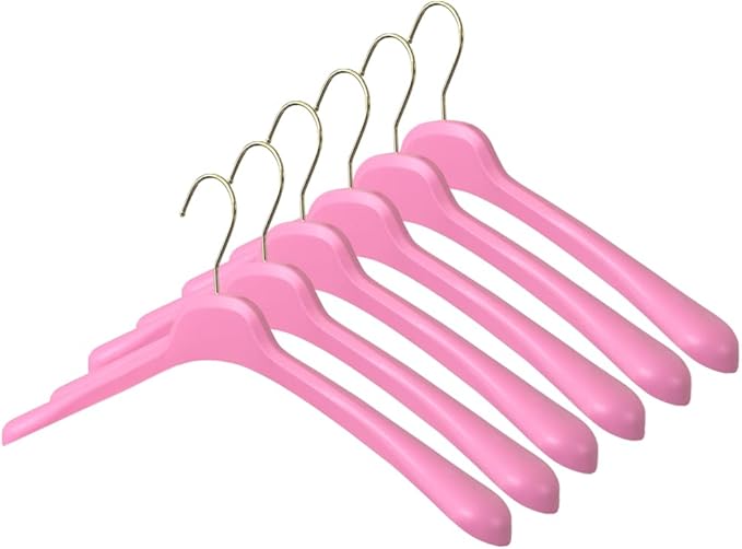 All Hung Up Hangers Plastic Coat Hangers, Clothes Hangers (Pink, 36pk)