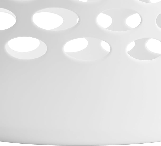 3 Pack Round Plastic Laundry Hamper with Handles, Lightweight & Flexible, 2.2 Bushels Large Capacity, Easy to Clean, Space Saving Laundry Basket for Bedroom, Dorm, Bathroom, White