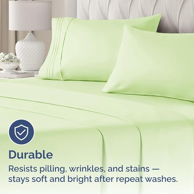King Pillow Cases Set of 2 - Ultra Soft Hotel Quality Pillowcase Covers - Comfy, Cozy & Wrinkle Free - Shrinkage & Fade Resistant - Machine Washable Pillow Protectors - 2 Piece Set - Light Sage Green