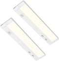 Tonlesm16 Inch Under Cabinet Lighting Plug in, 9W 120V 3 Color 3000K/4000K/5000K, 3 Brightness, Super Bright, Ultra Thin Under Counter Lights for Kitchen, Linkable LED Cabinet Light, White 2Pack