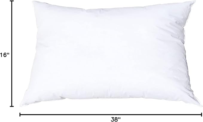 Pillowflex Synthetic Down Pillow Insert - 16x38 Down Alternative Pillow, Ultra Soft, Large Rectangle Body Sleeping Pillow, Kilim, Long, Back - 1 Decorative Pillow Form