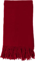 Alashan Cashmere Blend Ripple Finish Woven Throw - Cashmere Throw Blanket - Claret