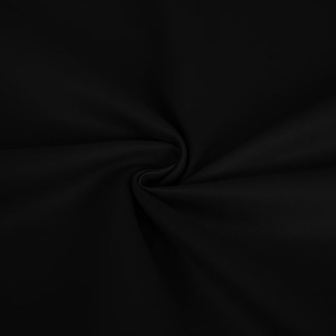 Blackout Curtains 90 Inches Long 2 Panels Set, Black Curtains Thermal Insulated Room Darkening Drapes for Bedroom, Rod Pocket Light Blocking Drapes Living Room Windows(52W × 90L, Black)