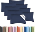 Queen Pillow Cases Set of 8 - Ultra Soft Hotel Quality Pillowcase Covers - Comfy, Cozy & Wrinkle Free - Shrink, Stain and Fade Resistant - Machine Washable Pillow Protectors - 8 Piece Set - Navy Blue