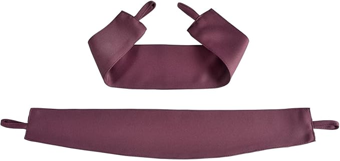 MIUCO Room Darkening Grommet Blackout Curtains for Livingroom Curtains Panels Set of 2 52x63 Inch Aubergine, Bonus 2 Tie Backs Included