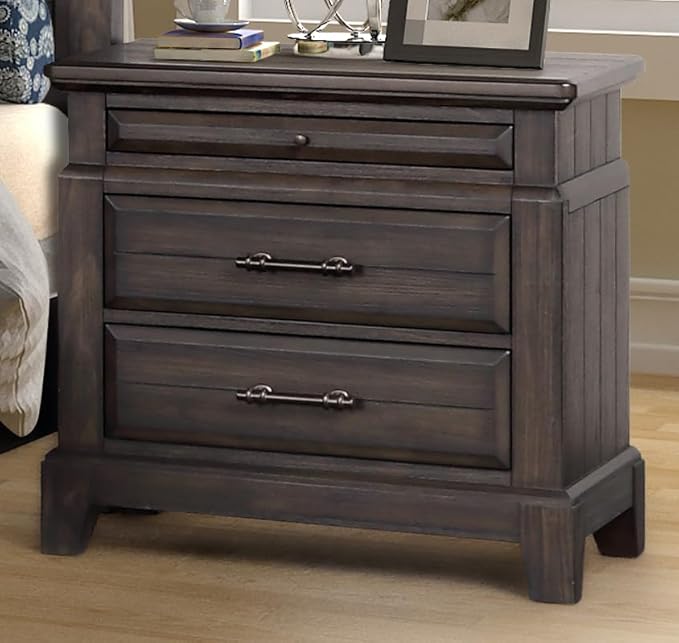 2 Drawer Nightstand Set of 2, Matching Bedside Tables with Modern Design and Easy-to-Clean Surfaces