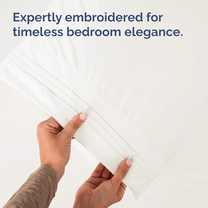 Queen Pillow Cases Set of 4 - Ultra Soft Hotel Quality Pillowcase Covers - Comfy, Cozy & Wrinkle Free - Shrinkage and Fade Resistant - Machine Washable Pillow Protectors - 4 Piece Set - Antique White