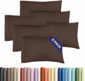 Queen Pillow Cases Set of 6 - Ultra Soft Hotel Quality Pillowcase Covers - Comfy & Wrinkle Free - Shrink, Stain and Fade Resistant - Easy-Care, Machine Washable Pillow Protectors - 6 Pcs Set - Brown