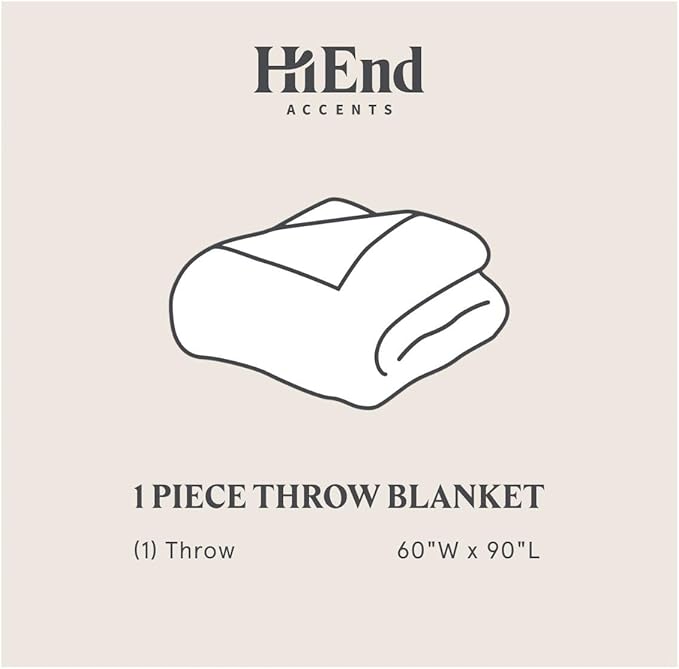 HiEnd Accents Teddy Throw Blanket, 60x90 inch, Caramel, Oversized Boucle Throw Blanket, Soft Cozy Classic Chic Casual Heavy Blanket, Modern Rustic Plush Comfy Warm Blanket for Bed, Sofa