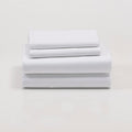 Cuddledown dreamstead Queen Bed Soft, Easy, 100% Cotton, Luxury Sateen, Set Includes Fitted, Flat Sheet and Pillowcase, White