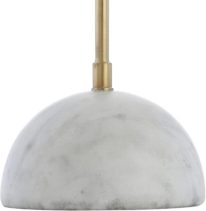 JONATHAN Y JYL6000A 23.5" Modern Brass and Marble Table Lamp, Contemporary Task Lamp for Office Desk, Bedside Nightstand Lamp for Bedroom, Living Room with Brass Gold Metal Shade, LED Bulb Included