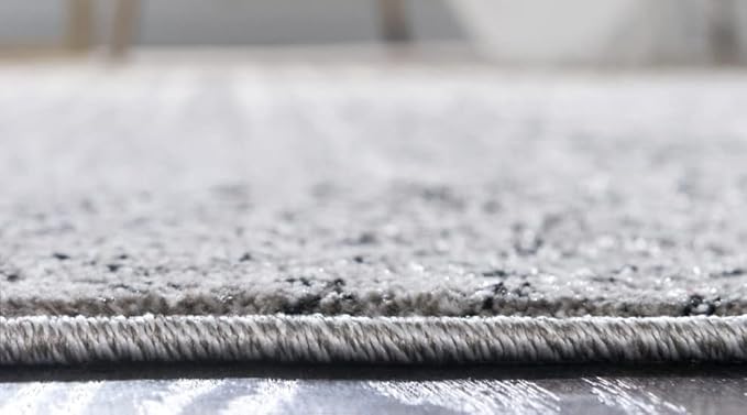 Unique Loom Del Mar Collection Area Rug - Jennifer (6' 1" Square, Gray/ Black)