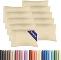 King Pillow Cases Set of 10 - Ultra Soft Hotel Quality Pillowcase Covers - Comfy & Wrinkle Free - Shrink, Stain and Fade Resistant - Easy-Care, Machine Washable Pillow Protectors - 10 Pcs Set - Cream