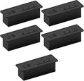 Kable Kontrol Recessed Power Strip with Fast Charging 2 PD65W USB-C Ports, 2 USB-A Ports, 3 Power Desk Outlets, Flush Mount Furniture Charging Station Grommet for Side Table, End Table - Black, 5 Pcs