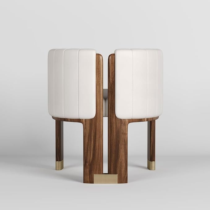 homary Velvet Fluted Accent Chair for Living Room with Wood Frame, High Resilience Foam, Elegant Modern Armchair (White)