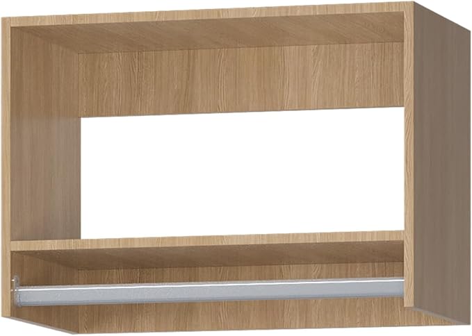 Tall Hanging Closet Unit, Modular System Organizer With Storage for Walk-In Closets, Clothing Rack Wardrobe for Hanging Clothes, Bedroom, Wood, 31.5"W