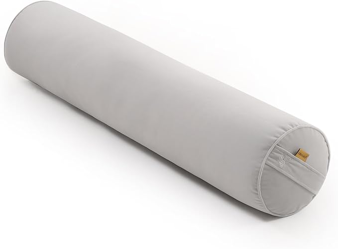 Long Pillow for Bed – Round Bolster Pillow for Adults, Body Pillow for Sleeping, Ergonomic Support,39.37x 7.87 Inches,Silver Gray