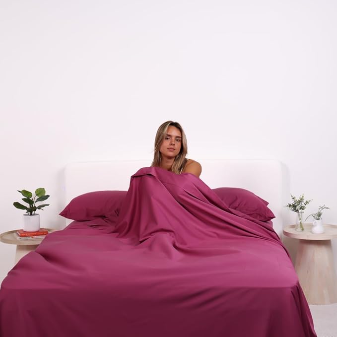 THE LAD COLLECTIVE 2.0 Bedding Set - 4 Piece Sheet & Pillow Case Set, Custom Blend, Soft, Comfortable, Temperature Regulating, & Easy-to-Use - (King, Aspen)