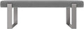 VANT Upholstered Bed Bench - Micro Suede Charcoal Grey - Brushed Nickel - Contemporary Modern, Bedroom Bench Seat, Hallway, or Entryway
