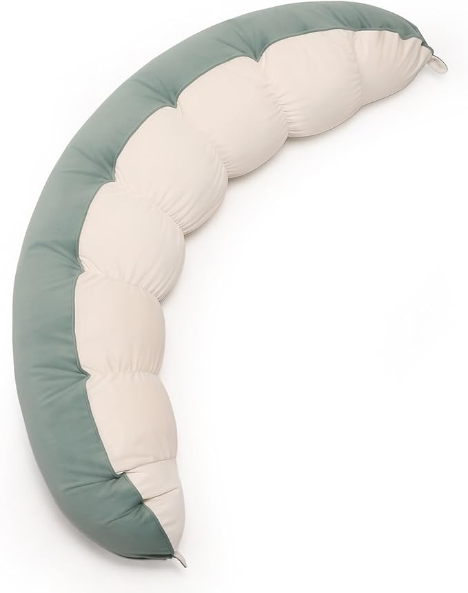 Peallow(Pat. Pend) – Long Round Body Pillow for Adults, Bolster Pillow for Sleeping, Soft and Supportive Pillow for Sleeping & Lumbar Support