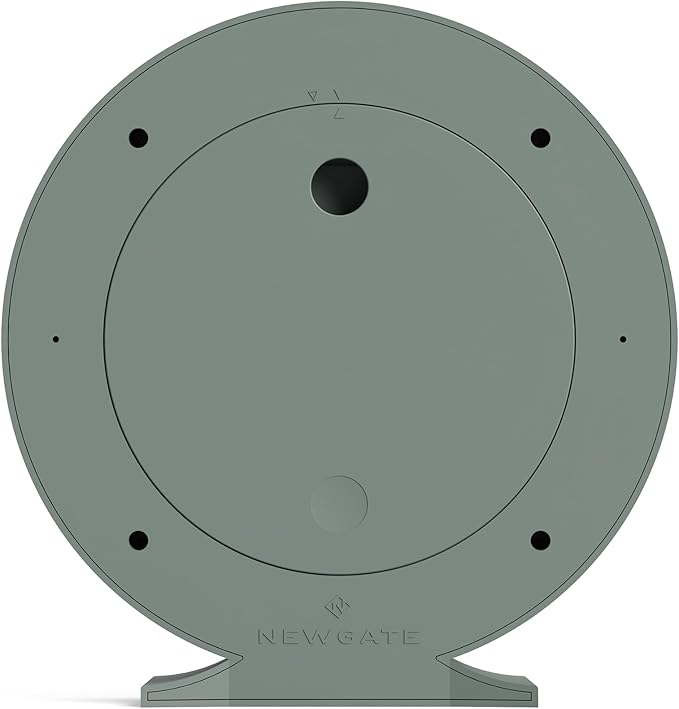NEWGATE® Q Mantel Clock | Modern Classic Round Mantel Clock | Asparagus Green | Contemporary Style for Mantel, Desk, Table, Shelf or Bedside
