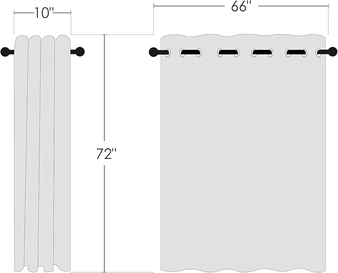 NICETOWN Smoky Blue Blackout Curtains for Bedroom 72 Inches Long, Thermal Insulated Room Darkening Grommet Window Curtains for Living Room Nursery, 66 inch x 72 inche, 1 Panel
