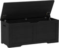 Timberer 39.4" Storage Chest, Wooden Storage Bench, Lift Top Toy Chest with 2 Safety Hinges, Large Toy Box, Entryway Bench for Living Room, Bedroom, Black