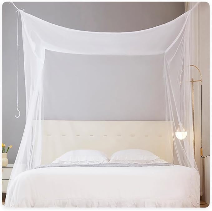 Mengersi Mosquito Net for Bed,Bunk Bed Canopy One Side Opening Canopy Netting Bed Drapes for Camping Home Outdoor Travel Dormitory,Twin XL