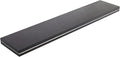 48 inch Floating Shelf x 11.8 Inch Deep, Black Stained Walnut with Stainless Steel Insert Veneer Engineered Wood Shelves for Storage, Wall Mounted Display Shelf for Bathroom Bedroom Kitchen