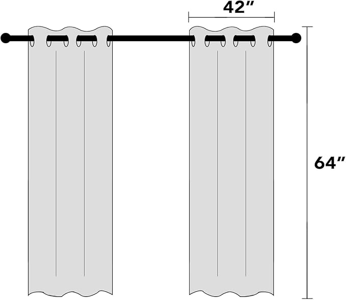 PrinceDeco 100% Blackout Curtains 64 inch Long 2 Panels Set Linen Blackout Curtains for Bedroom Thermal Insulated Drapes with White Liner Privacy Protection,42 X 64 in,Blue Sapphire