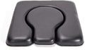 MUUL-WHCH PU Commode Seat Cushion, Black Padded Cushion for Bedside Commodes, Chair, Shower Wheelchair, C Shape