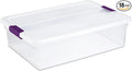 Sterilite 18-Pack 32 Quart ClearView Latch Box, Stackable Organizer Bins with Latching Lids - Clear Plastic Organization Containers for Closet, Bedroom, Shelving Units and Everyday Home Storage