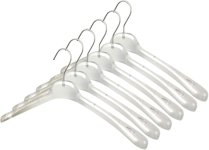 All Hung Up Hangers Plastic Coat Hangers, Clothes Hangers (Smokey Clear, 100pk)