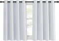 NICETOWN Greyish White Room Darkening Curtain - Window Treatment Thermal Insulated Grommet Room Darkening Curtain/Panel for Bedroom (1 Panel, 52 by 54, Greyish White)