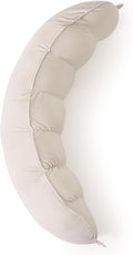 Peallow(Pat. Pend) – Long Round Body Pillow for Adults, Bolster Pillow for Sleeping, Soft and Supportive Pillow for Sleeping & Lumbar Support (Misty White,39")