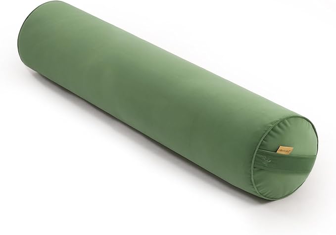 Bolster Pillow for Bed – Long Round Body Pillow for Adults, Cuddle Pillow for Sleeping, Full-Length Support,39.37 x 7.87 Inches,Olive Green