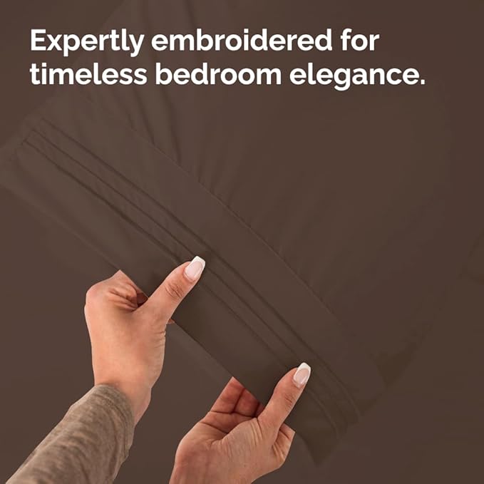King Pillow Cases Set of 6 - Ultra Soft Hotel Quality Pillowcase Covers - Comfy & Wrinkle Free - Shrink, Stain and Fade Resistant - Easy-Care, Machine Washable Pillow Protectors - 6 Piece Set - Brown