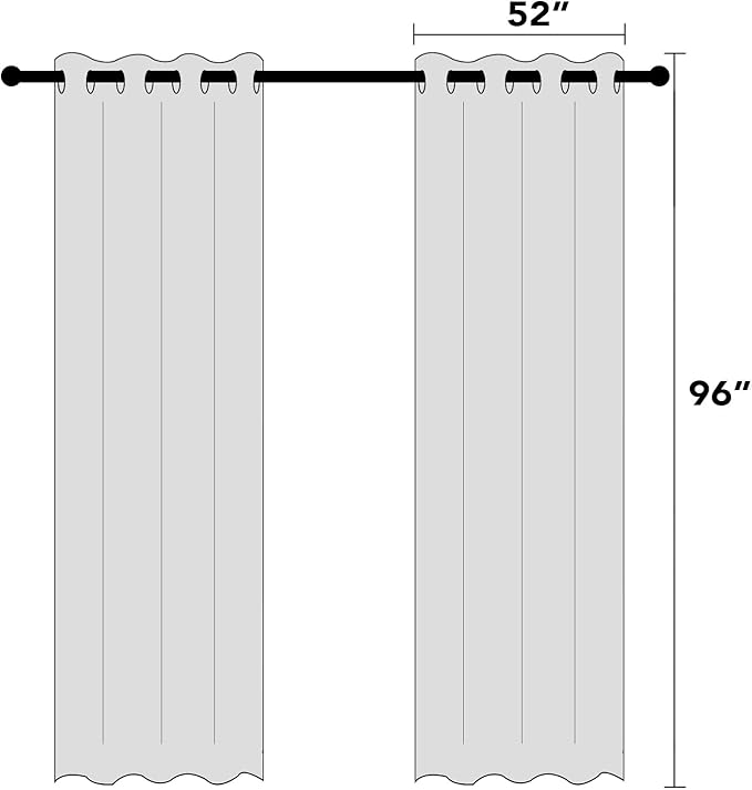 PrinceDeco Blackout Curtains for Bedroom 96 Inches Long Linen Look Curtains for Living Room Black Out Curtains Room Darkening Thermal Curtains with White Liner Backing for Nursery Decor,Orange