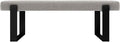 VANT Upholstered Bed Bench - Weave Moondust Grey - Matte Black - Contemporary Modern, Bedroom Bench Seat, Hallway, or Entryway