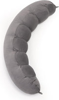 Peallow(Pat. Pend) – Long Round Body Pillow for Adults, Bolster Pillow for Sleeping, Soft and Supportive Pillow for Sleeping & Lumbar Support