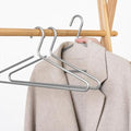 Premium Matte Silvery Aluminum Coat Hangers 6 Piece Set, 16.5” Extra Smooth & Durable Metal Shirt Dress Hanger,Aluminum Alloy Hanger,Clothing Support,Clothing Hang