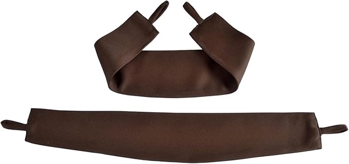 MIUCO Room Darkening Soild Grommet Window Blackout Curtains Two Panels for Bedroom 52x95 Inch Chocolate, Bonus 2 Tie Backs Included