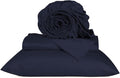 URBANHUT 800 Thread Count 100% Cotton Twin Size Sheets, Luxury 4 Piece Twin Bedsheets, Hotel Sheets Sateen Finish - Better Than Egyptian, 14" Elasticized Deep Pocket - Navy Blue