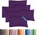 Queen Pillow Cases Set of 6 - Ultra Soft Hotel Quality Pillowcase Covers - Comfy & Wrinkle Free - Shrink, Stain & Fade Resistant - Easy-Care, Machine Washable Pillow Protectors - 6 Piece Set - Purple
