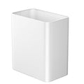 Veelesa Small Bathroom Trash Can 2.4 Gallon Wastebasket Slim Metal Garbage Can Stainless Steel Trash Bin for Bedroom,Office,Kitchen,Toilet, rv, Near Desk, Under Sink (White)