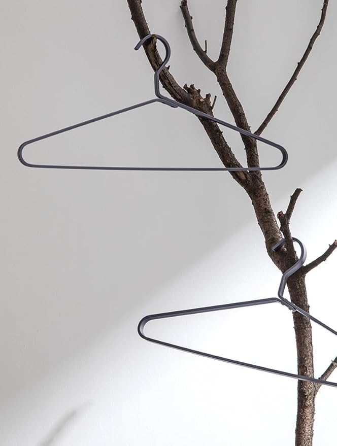 Premium Matte Titanium Gray Aluminum Coat Hangers 6 Piece Set, 16.5” Extra Smooth & Durable Metal Shirt Dress Hanger,Aluminum Alloy Hanger,Clothing Support,Clothing Hang