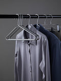 Premium Matte Titanium Gray Aluminum Coat Hangers 100 Piece Set, 16.5” Extra Smooth & Durable Metal Shirt Dress Hanger,Aluminum Alloy Hanger,Clothing Support,Clothing Hang